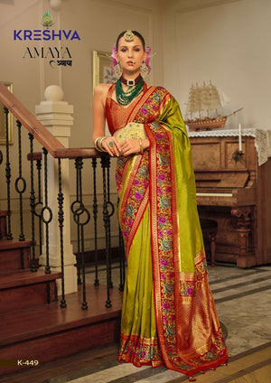 Kreshva Amaya Banarasi Silk Premium Saree - Amrah Wholesale