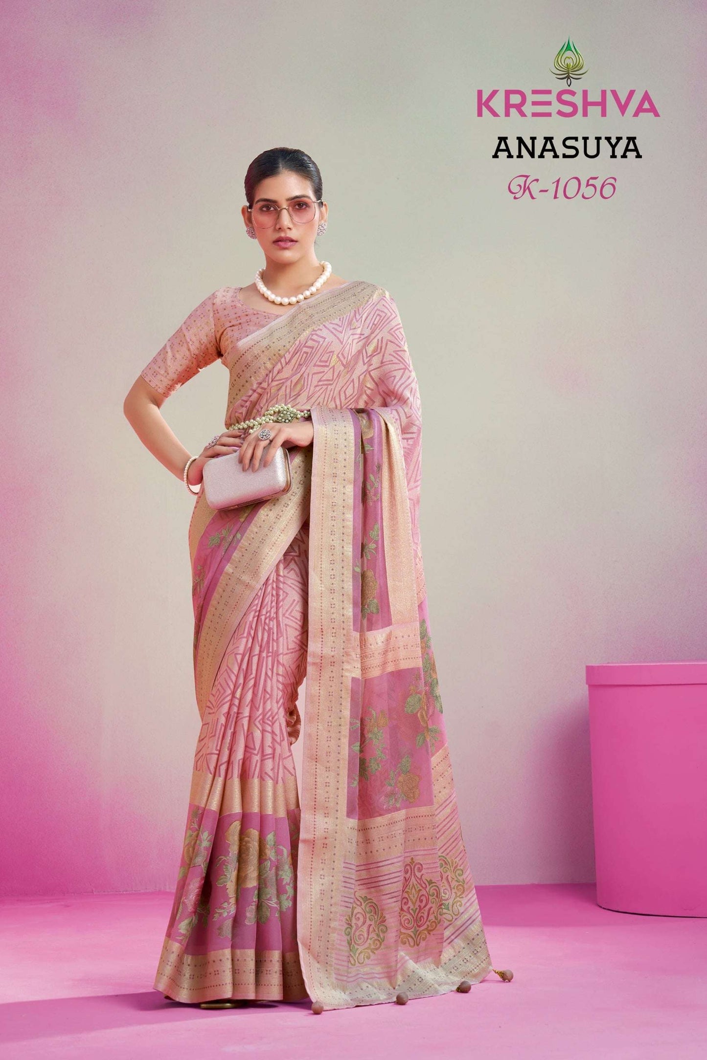 Kreshva Anasuya Premium Georgette Printed Saree Wholesale