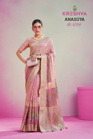 Kreshva Anasuya Premium Georgette Printed Saree Wholesale