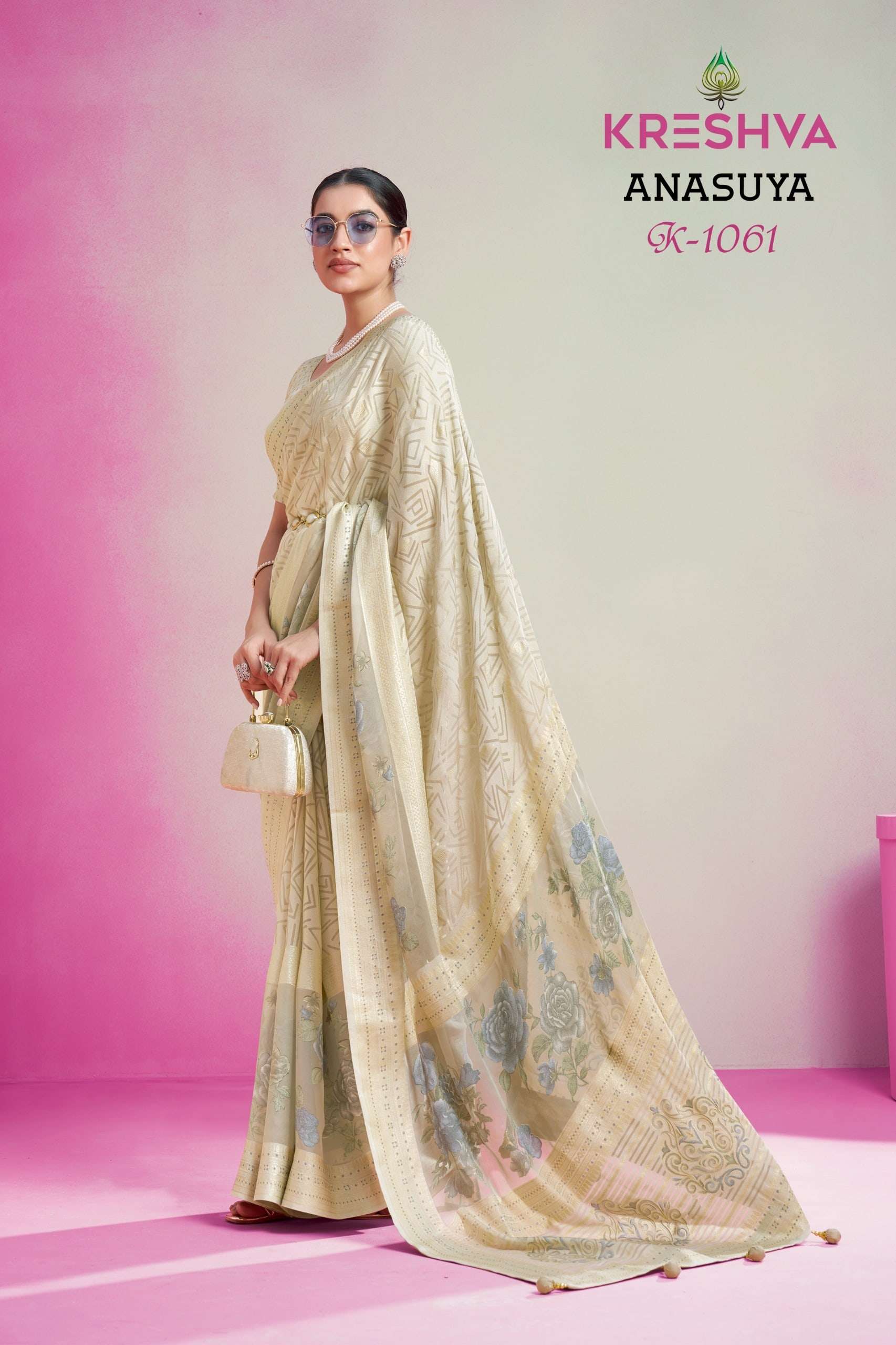 Kreshva Anasuya Premium Georgette Printed Saree Wholesale