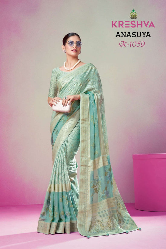Kreshva Anasuya Premium Georgette Printed Saree Wholesale - Amrah Wholesale