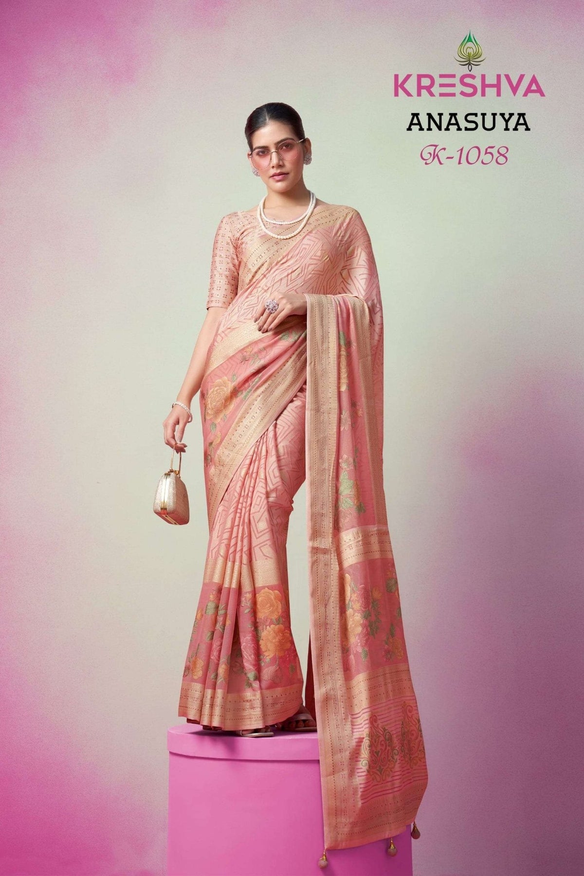 Kreshva Anasuya Premium Georgette Printed Saree Wholesale - Amrah Wholesale