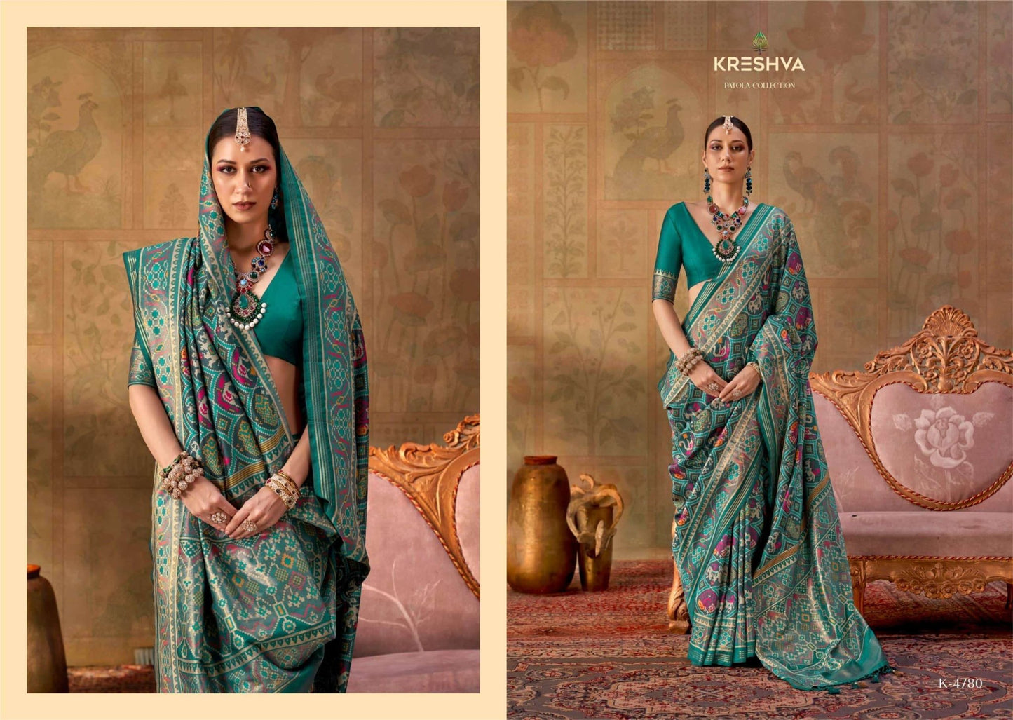 Kreshva Ashwa Patola Luxury Soft Silk Embroidered Sarees Wholesale Catalog - Amrah Wholesale