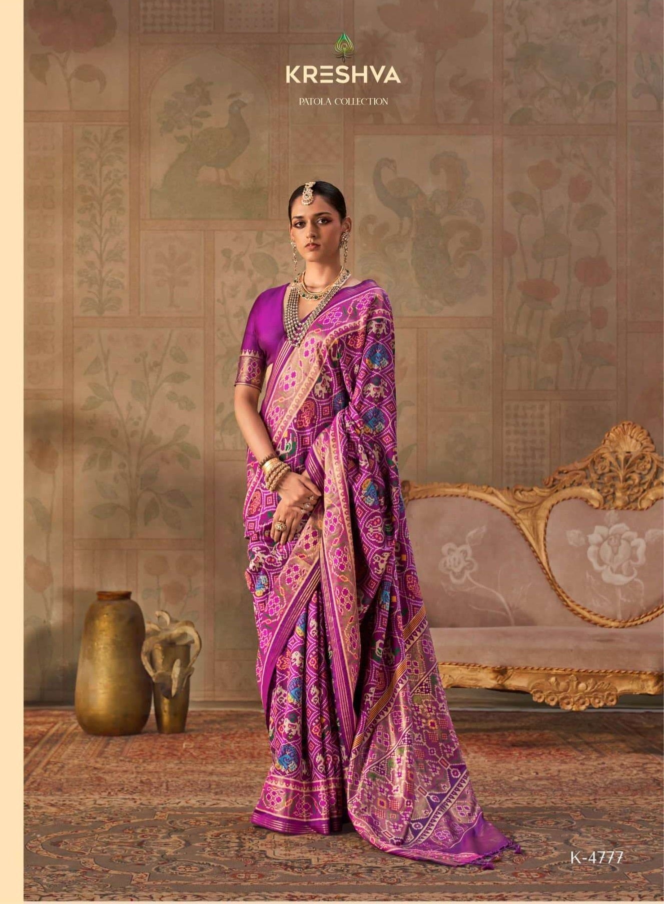 Kreshva Ashwa Patola Luxury Soft Silk Embroidered Sarees Wholesale Catalog - Amrah Wholesale