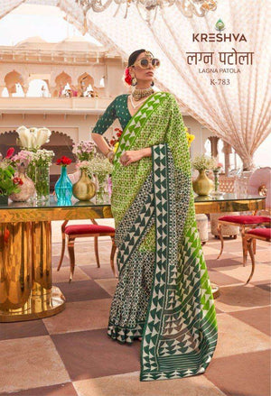 KRESHVA LAGNA PATOLA Soft PV Sigma Silk Printed Saree