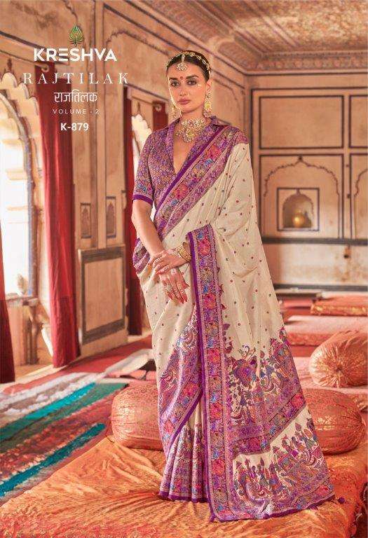 Kreshva Raj - Tilak Vol - 2 Silk Saree - Amrah Wholesale