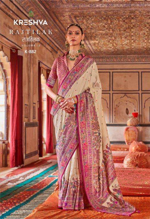 Kreshva Raj - Tilak Vol - 2 Silk Saree - Amrah Wholesale