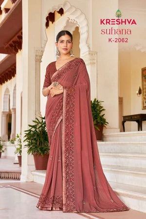 KRESHVA SUHANA Pure Georgette Printed Saree