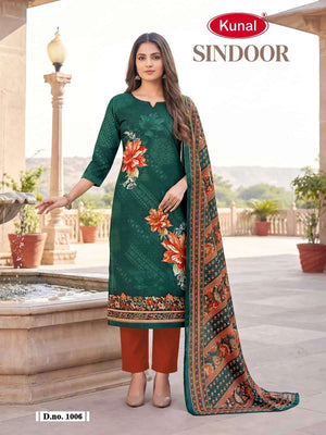 Kunal Fashion Sindoor Cotton Dress Material Wholesale - Amrah Wholesale