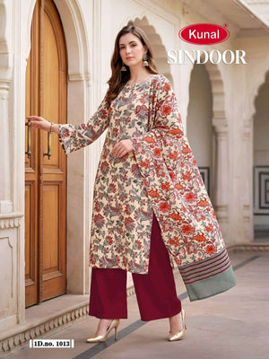 Kunal Fashion Sindoor Cotton Dress Material Wholesale - Amrah Wholesale