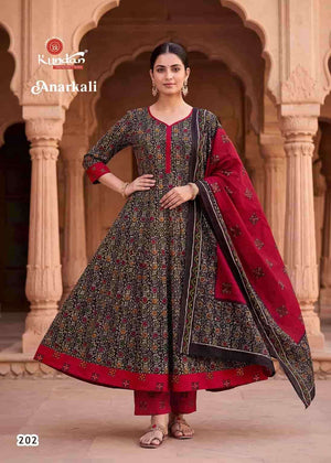 Kundan Anarkali Vol 2 Heavy Cotton Salwar Suit Set