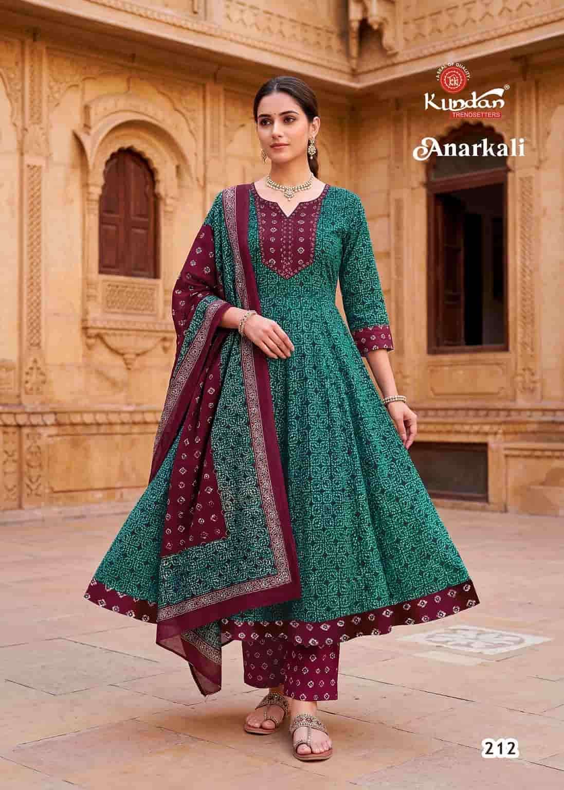 Kundan Anarkali Vol 2 Heavy Cotton Salwar Suit Set