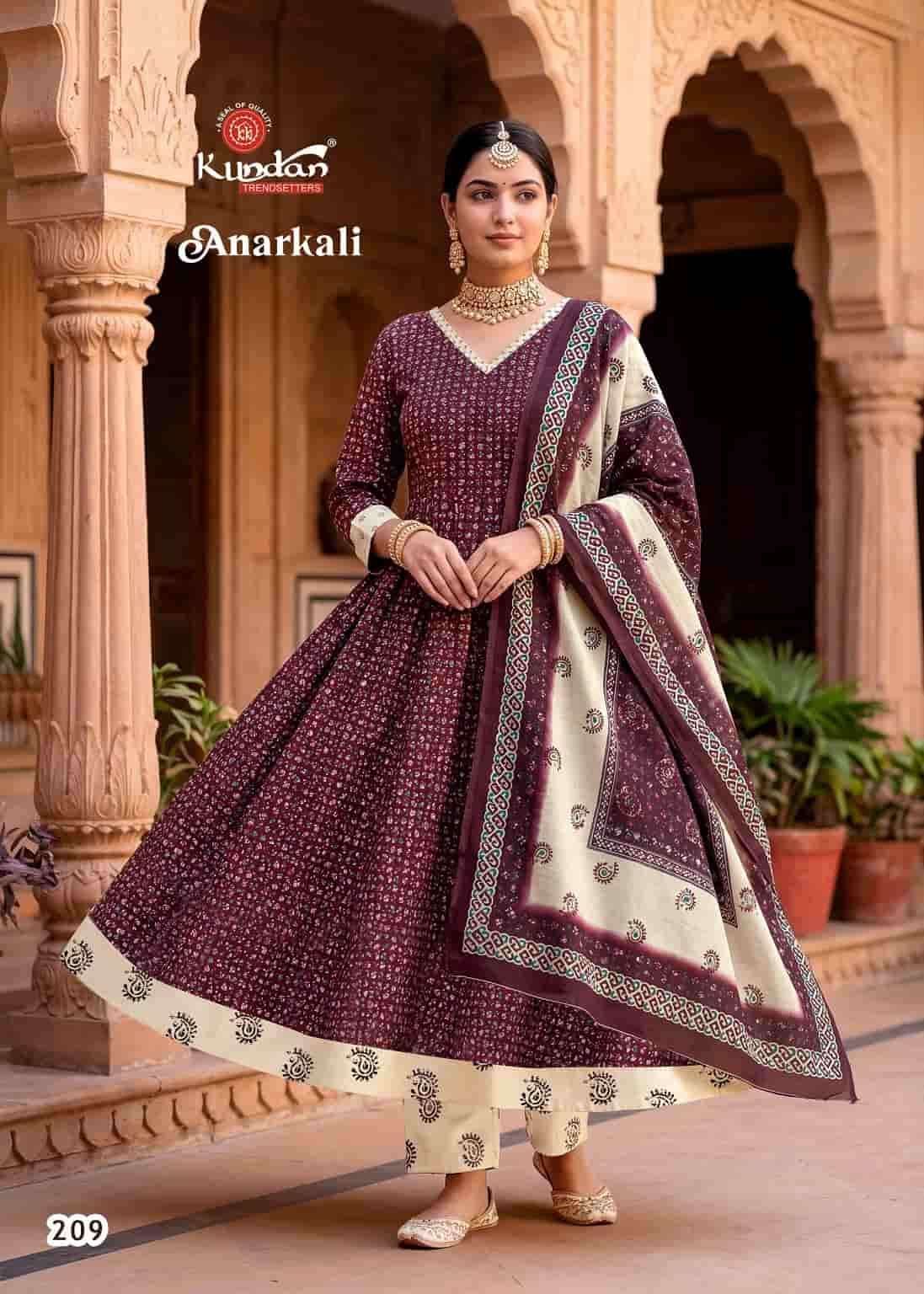 Kundan Anarkali Vol 2 Heavy Cotton Salwar Suit Set