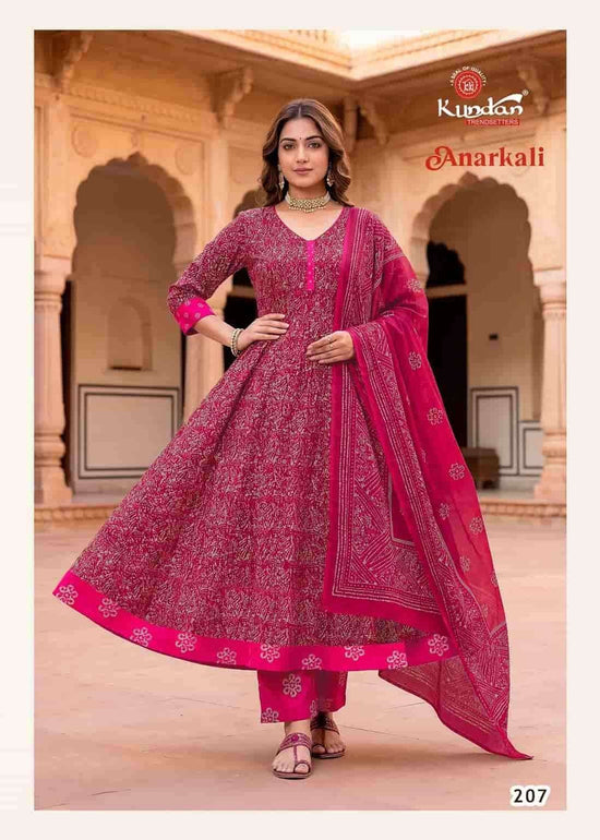 Kundan Anarkali Vol 2 Heavy Cotton Salwar Suit Set - Amrah Wholesale