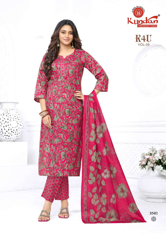 Kundan Tex K4U Vol-35 Cotton Salwar Suit Set
