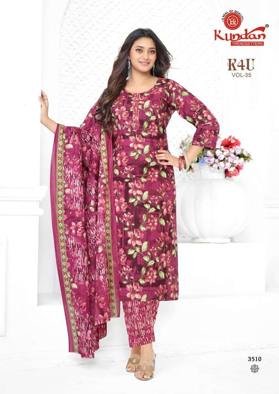 Kundan Tex K4U Vol-35 Cotton Salwar Suit Set