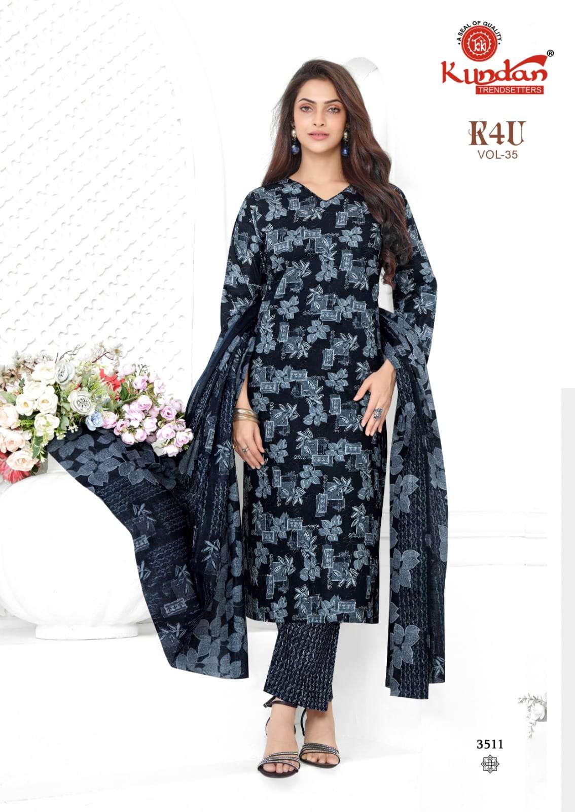 Kundan Tex K4U Vol-35 Cotton Salwar Suit Set