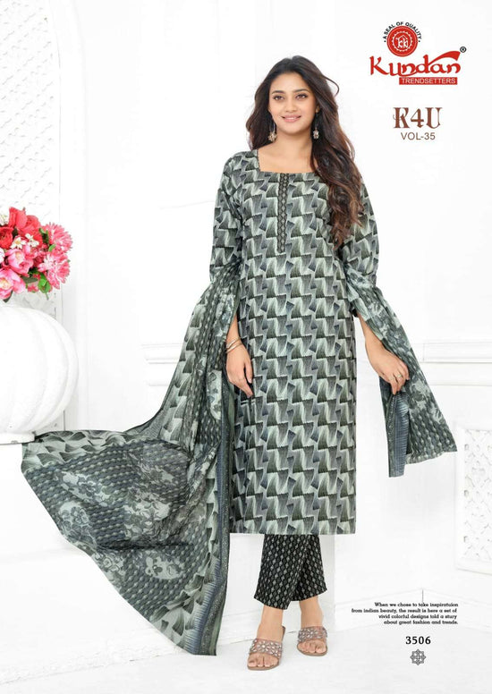 Kundan Tex K4U Vol-35 Cotton Salwar Suit Set