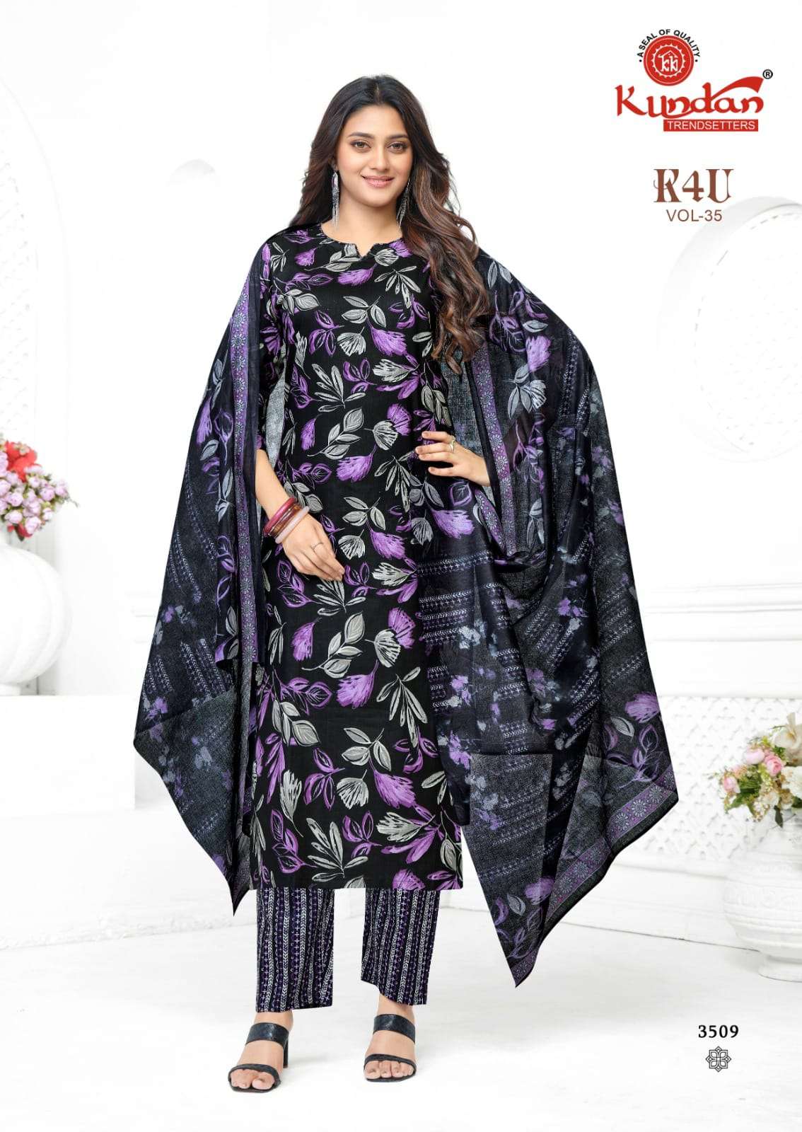 Kundan Tex K4U Vol-35 Cotton Salwar Suit Set