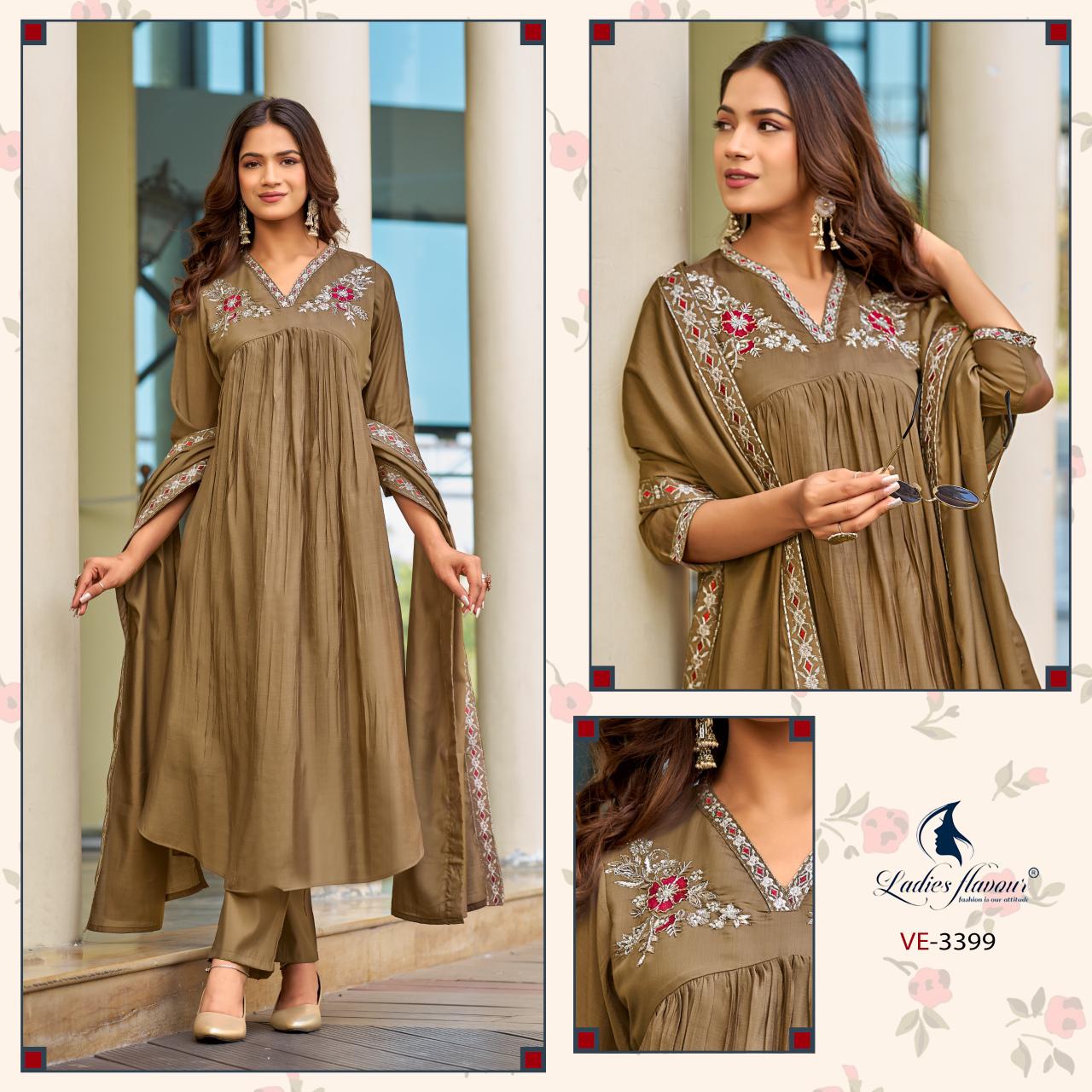 Ladies Flavour 3398 To 3400 - Amrah Wholesale