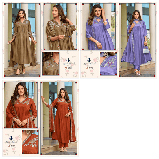 Ladies Flavour 3398 To 3400 - Amrah Wholesale