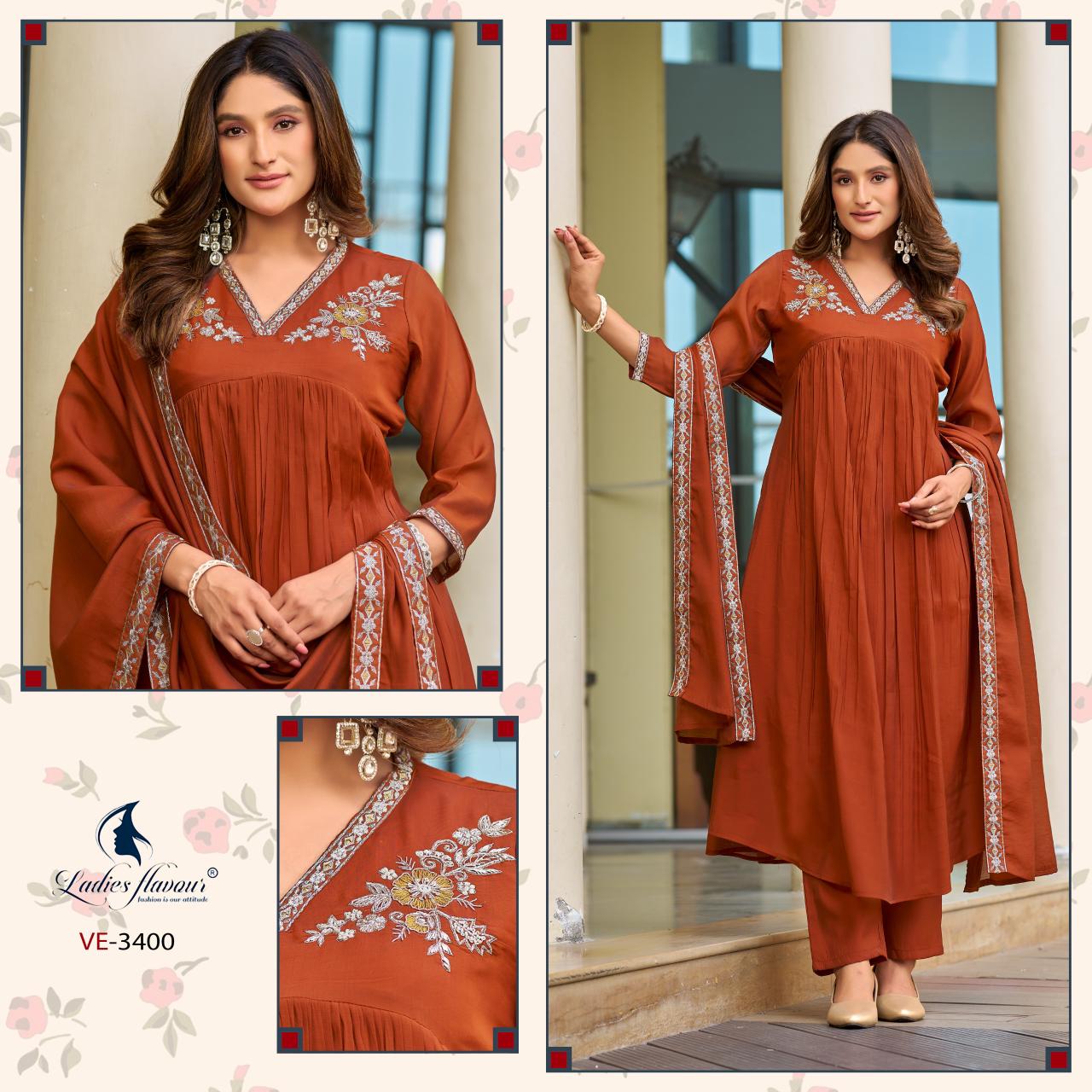 Ladies Flavour 3398 To 3400 - Amrah Wholesale