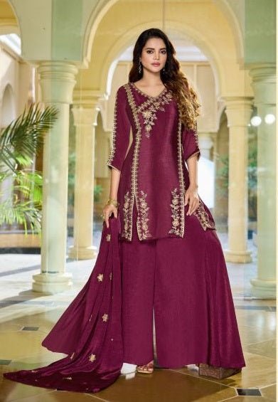 Ladies Flavour 3454 To 3456 Premium Chinon Embroidered Kurti Pant Dupatta Set - Amrah Wholesale