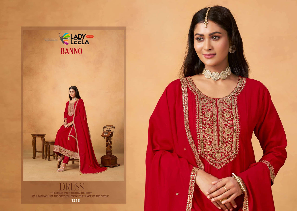 Lady Leela Banno Vichitra Silk Salwar Suit Set