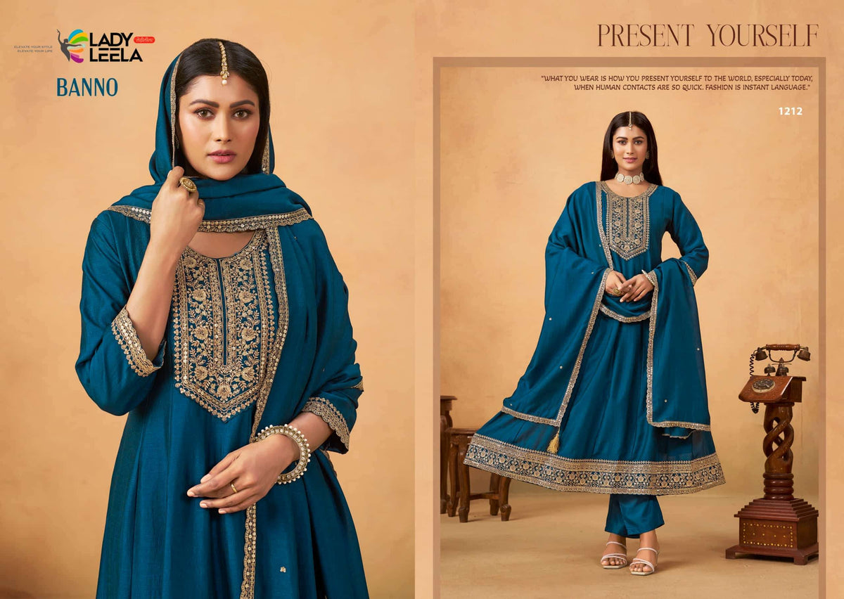 Lady Leela Banno Vichitra Silk Salwar Suit Set