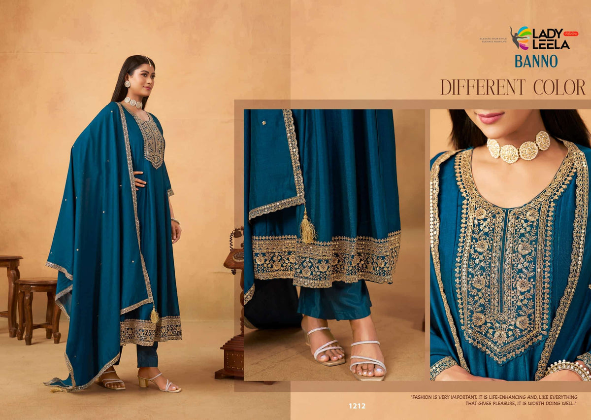 Lady Leela Banno Vichitra Silk Salwar Suit Set