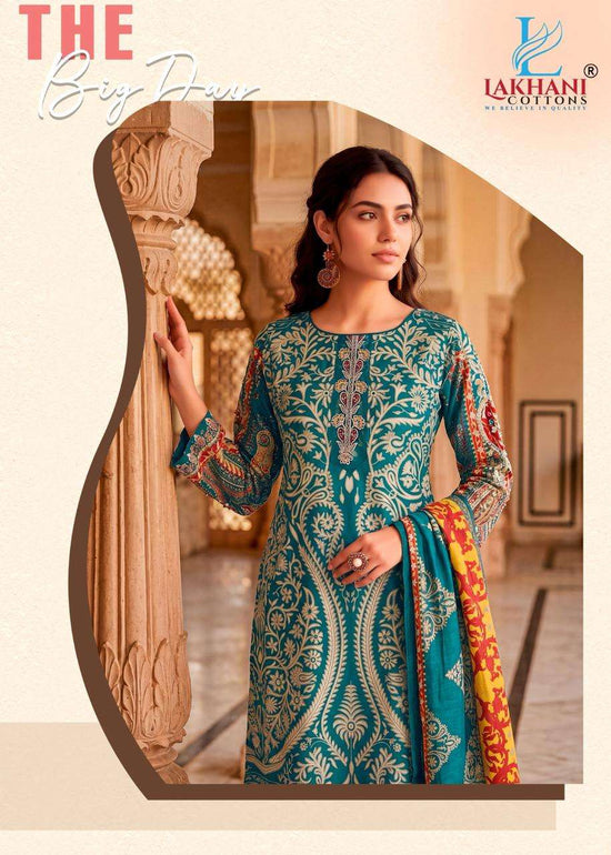 Lakhani Cotton Elaf Heavy Cambric Cotton Dress Material - Amrah Wholesale