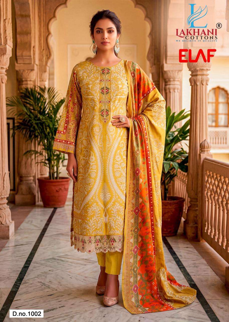Lakhani Cotton Elaf Heavy Cambric Cotton Dress Material - Amrah Wholesale