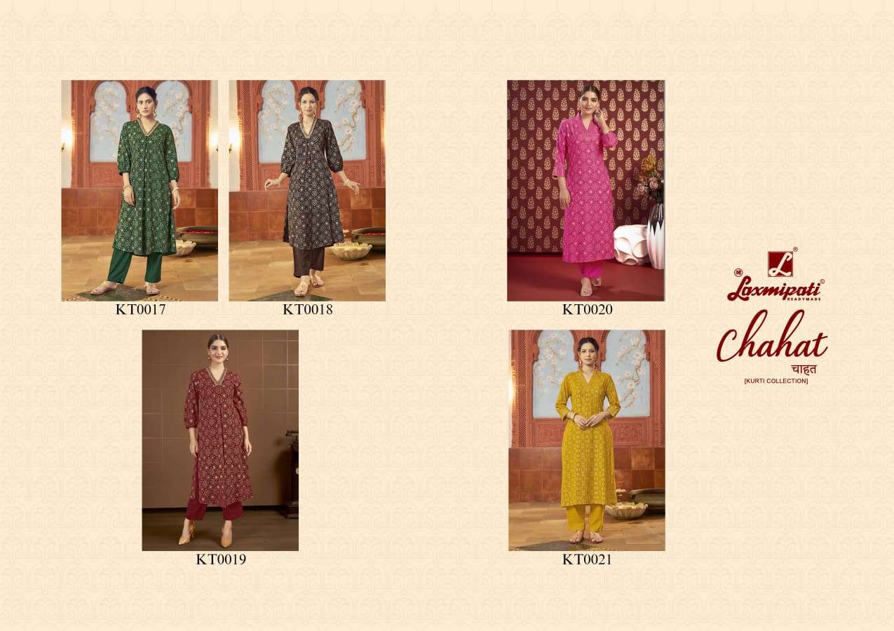 Laxmipati Chahat Candy Viscose Embroidered Handprinted Kurti