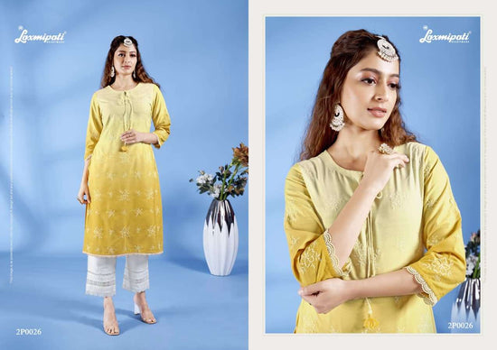 Laxmipati Ghever Spun Cotton Chiffon Worked Kurti