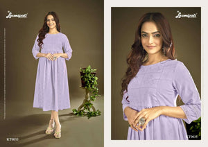 Laxmipati Janki Spun Cotton Schiffli Worked Kurti