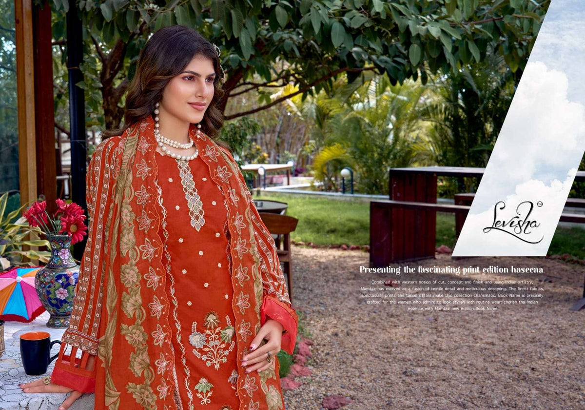 Levisha Bin Saeed Nx Vol 6 Cambric Lawn Cotton Pakistani Suit