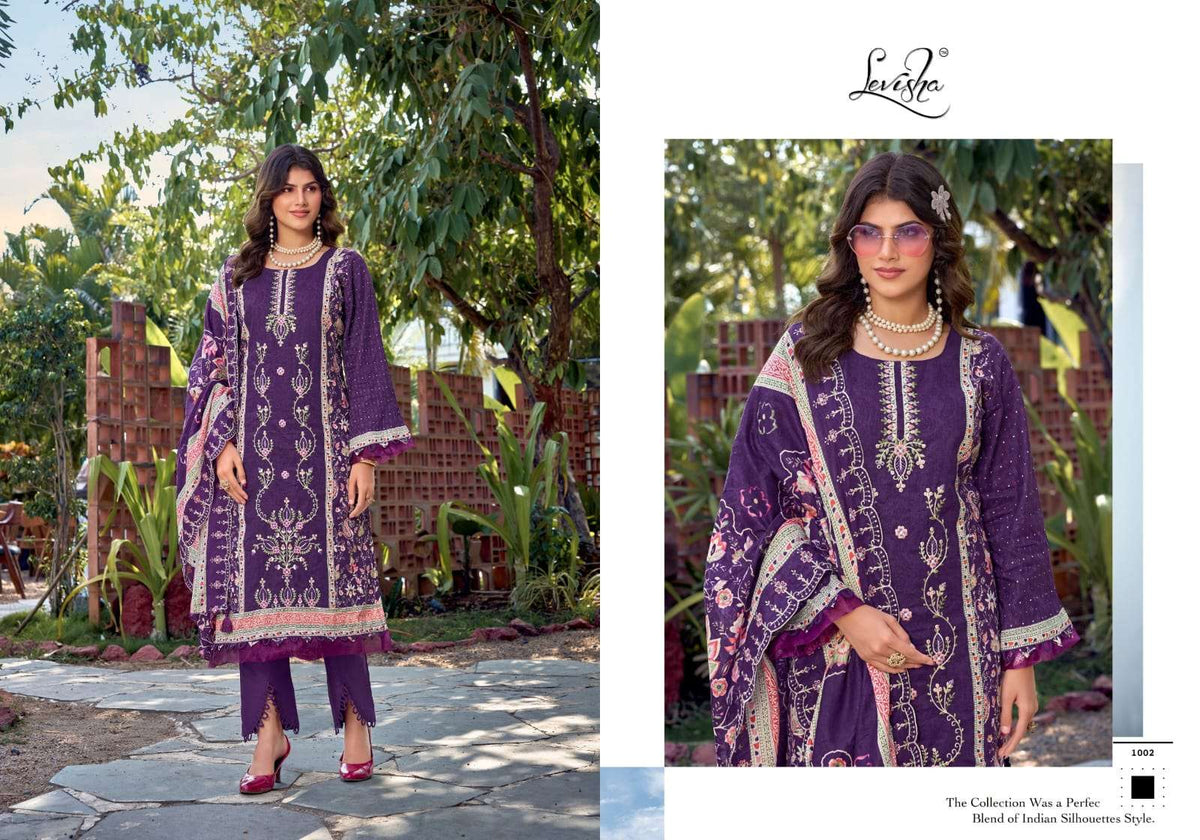 Levisha Bin Saeed Nx Vol 6 Cambric Lawn Cotton Pakistani Suit