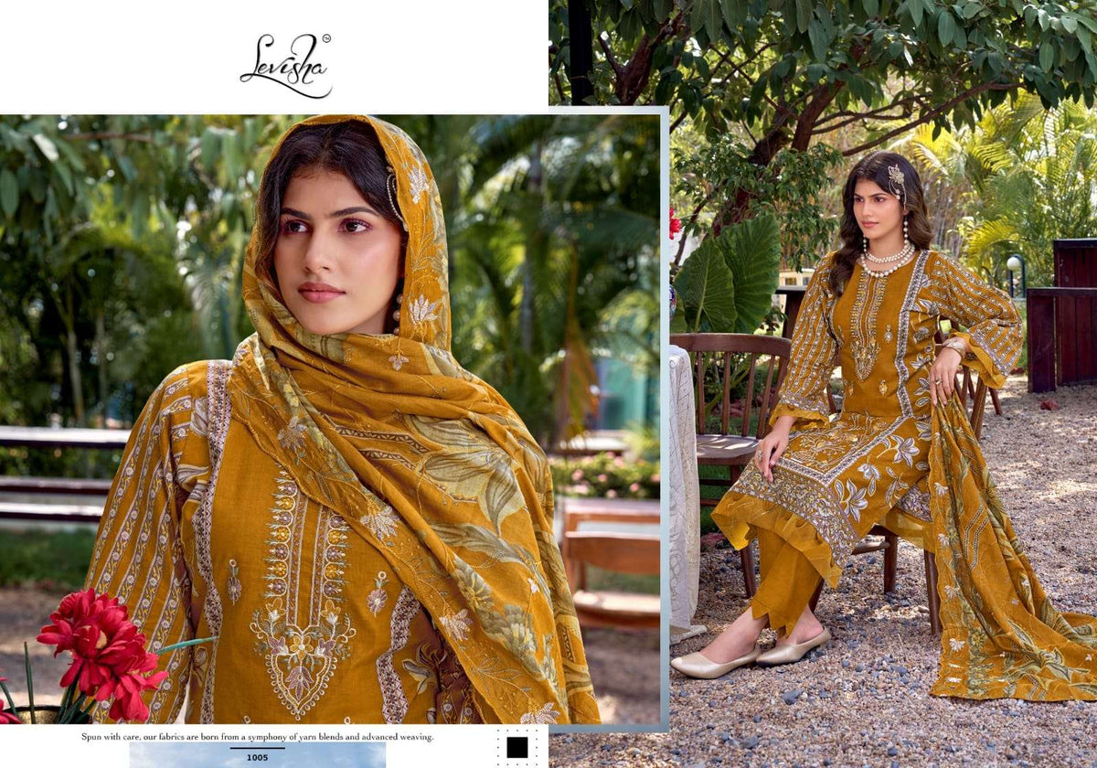 Levisha Bin Saeed Nx Vol 6 Cambric Lawn Cotton Pakistani Suit