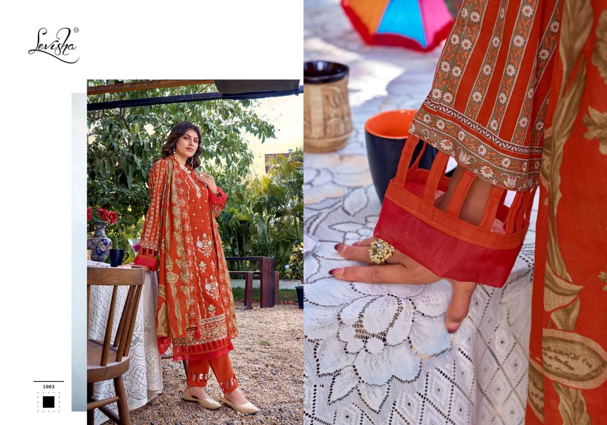 Levisha Bin Saeed Nx Vol 6 Cambric Lawn Cotton Pakistani Suit
