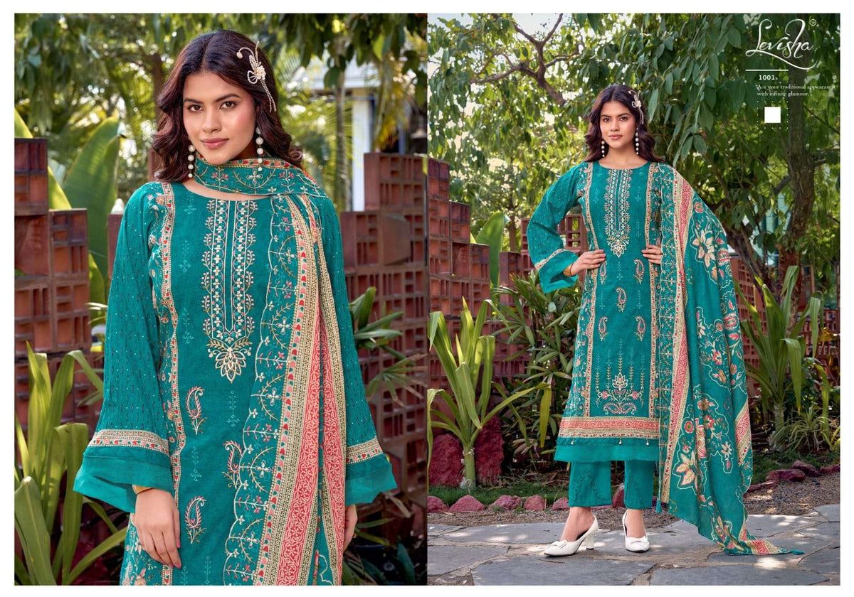 Levisha Bin Saeed Nx Vol 6 Cambric Lawn Cotton Pakistani Suit