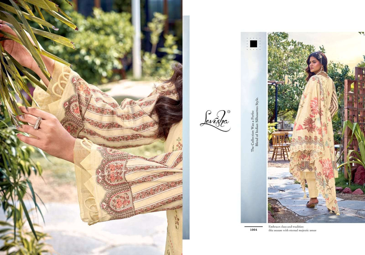 Levisha Bin Saeed Nx Vol 6 Cambric Lawn Cotton Pakistani Suit