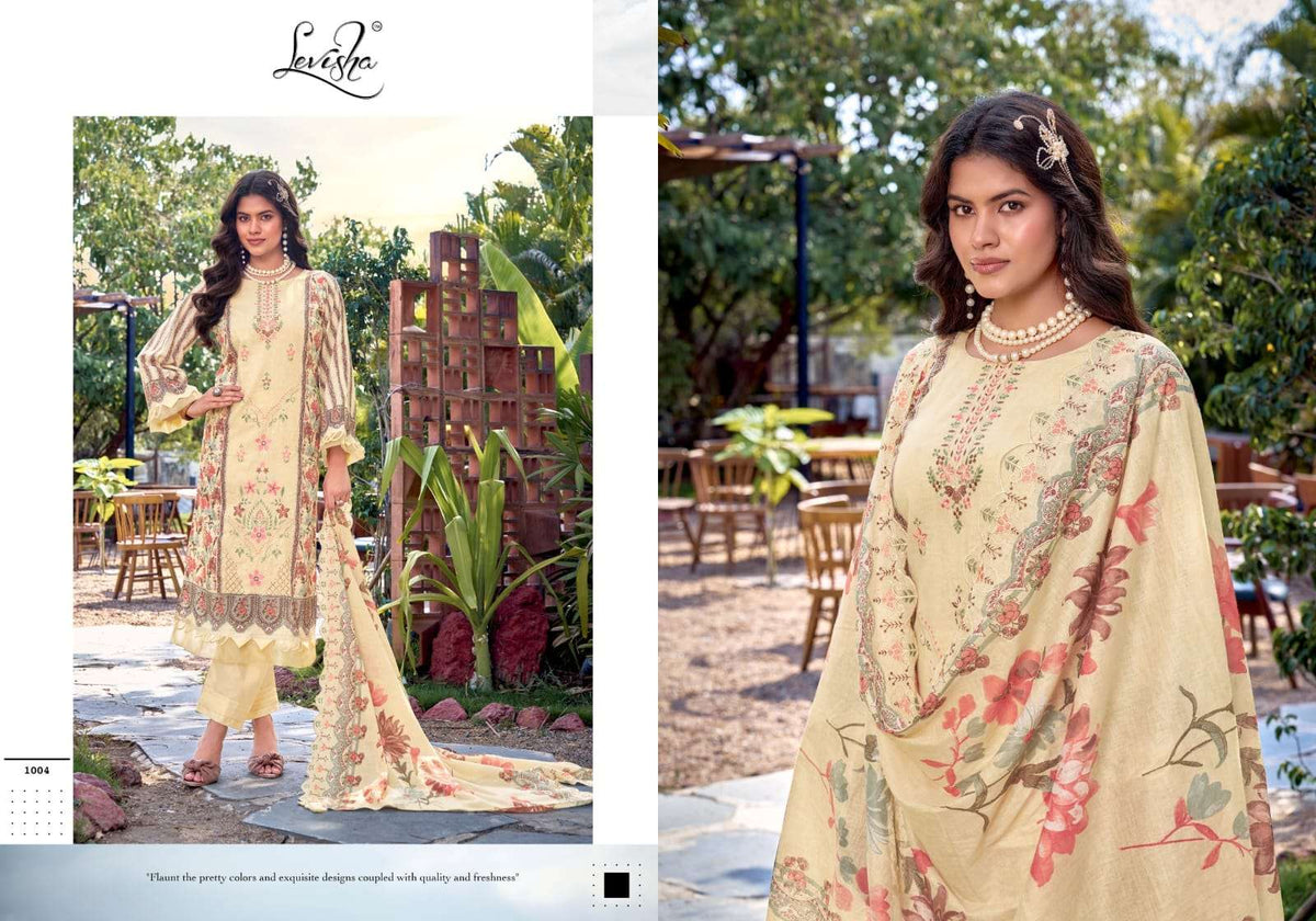 Levisha Bin Saeed Nx Vol 6 Cambric Lawn Cotton Pakistani Suit