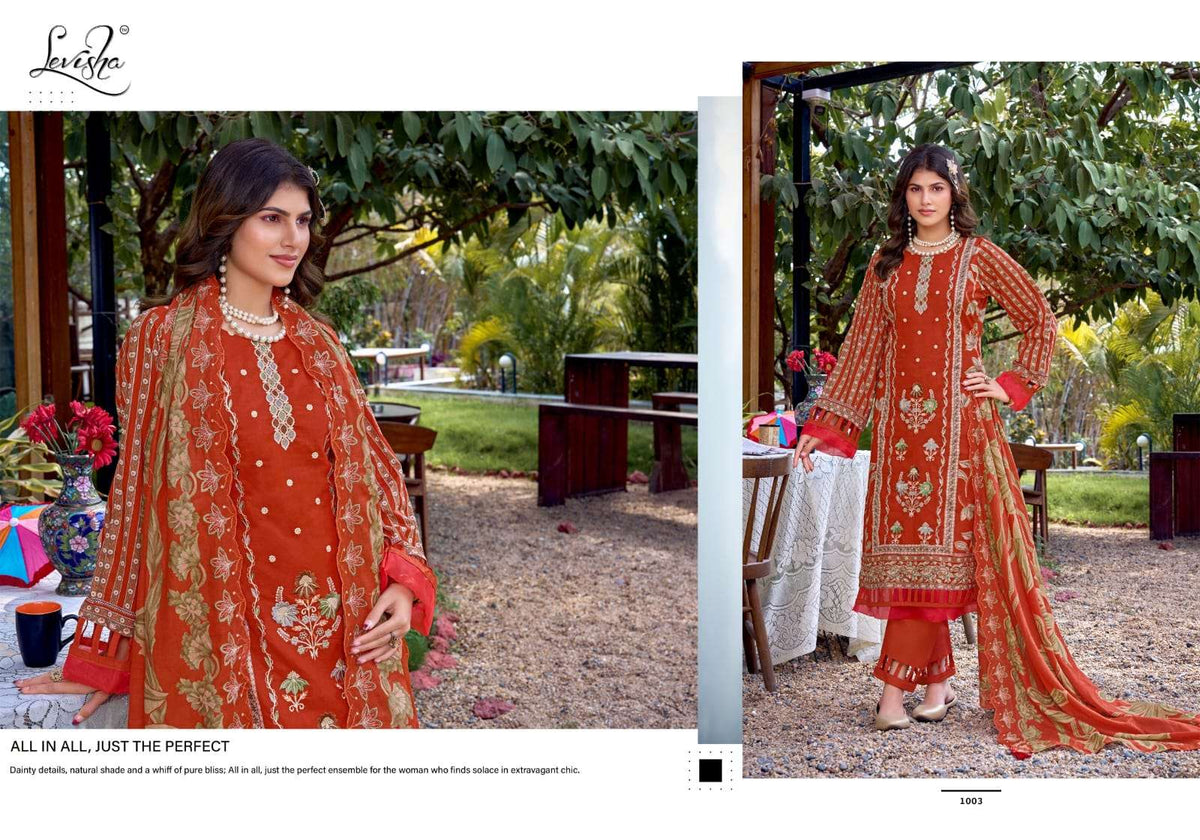 Levisha Bin Saeed Nx Vol 6 Cambric Lawn Cotton Pakistani Suit