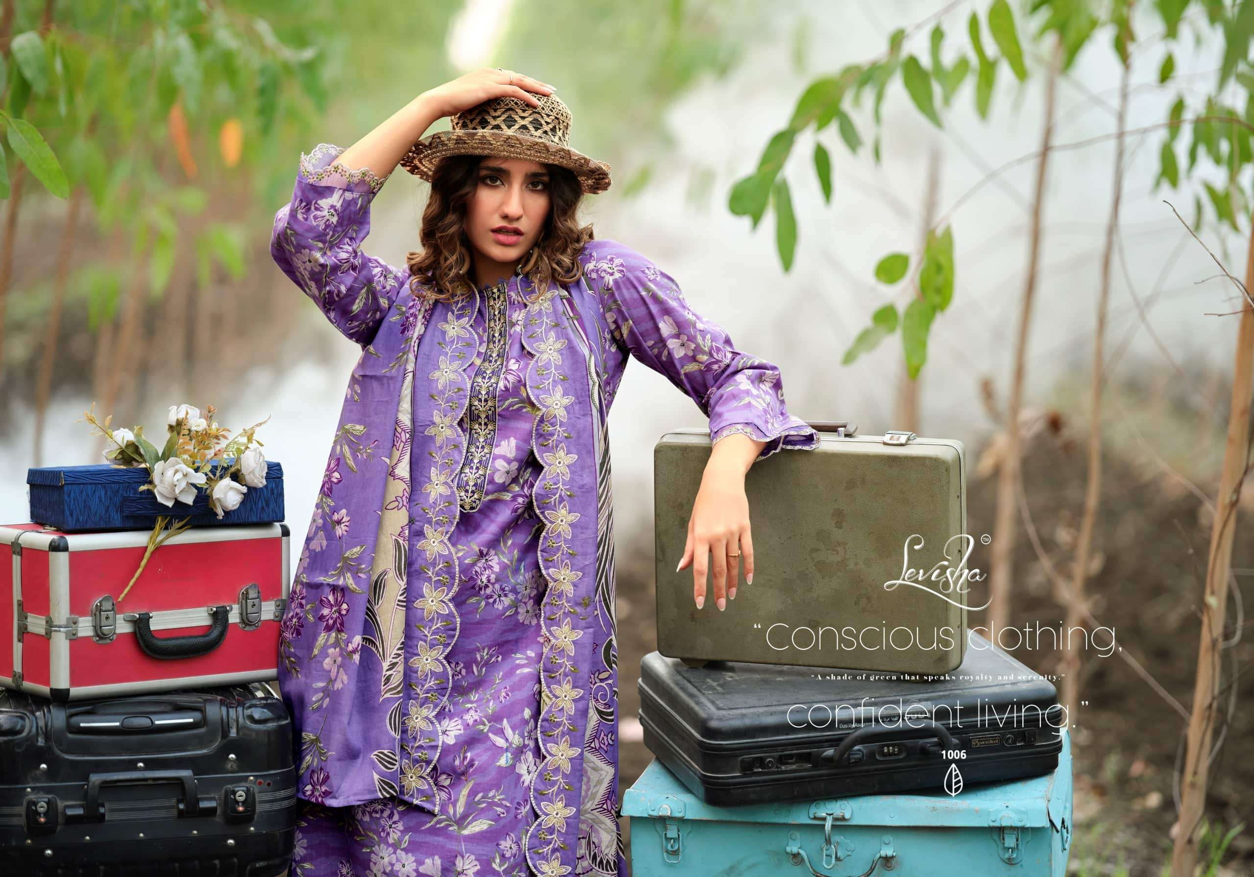 Levisha Humdum Cambric Cotton Pakistani Suit
