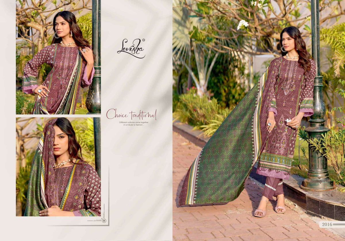 Levisha Madhubala Vol 14 Cambric Lawn Cotton Pakistani Style Dress Material Wholesale