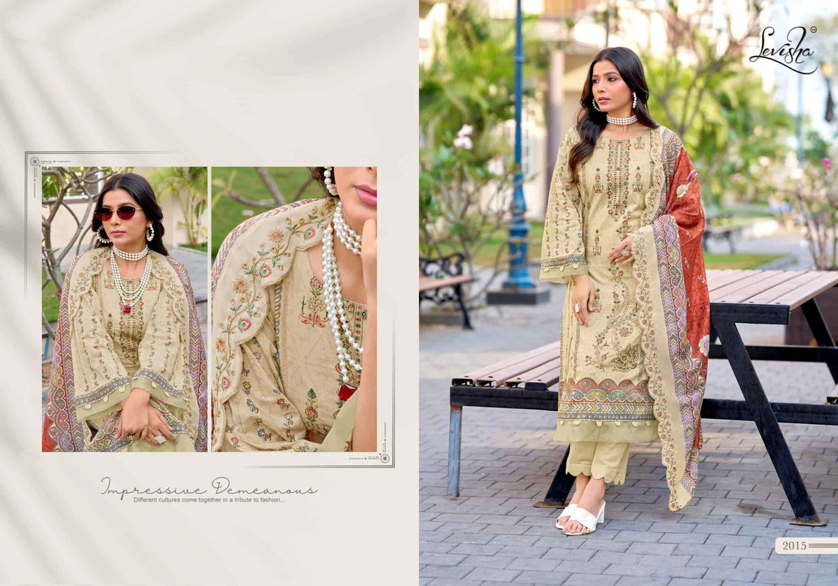 Levisha Madhubala Vol 14 Cambric Lawn Cotton Pakistani Style Dress Material Wholesale
