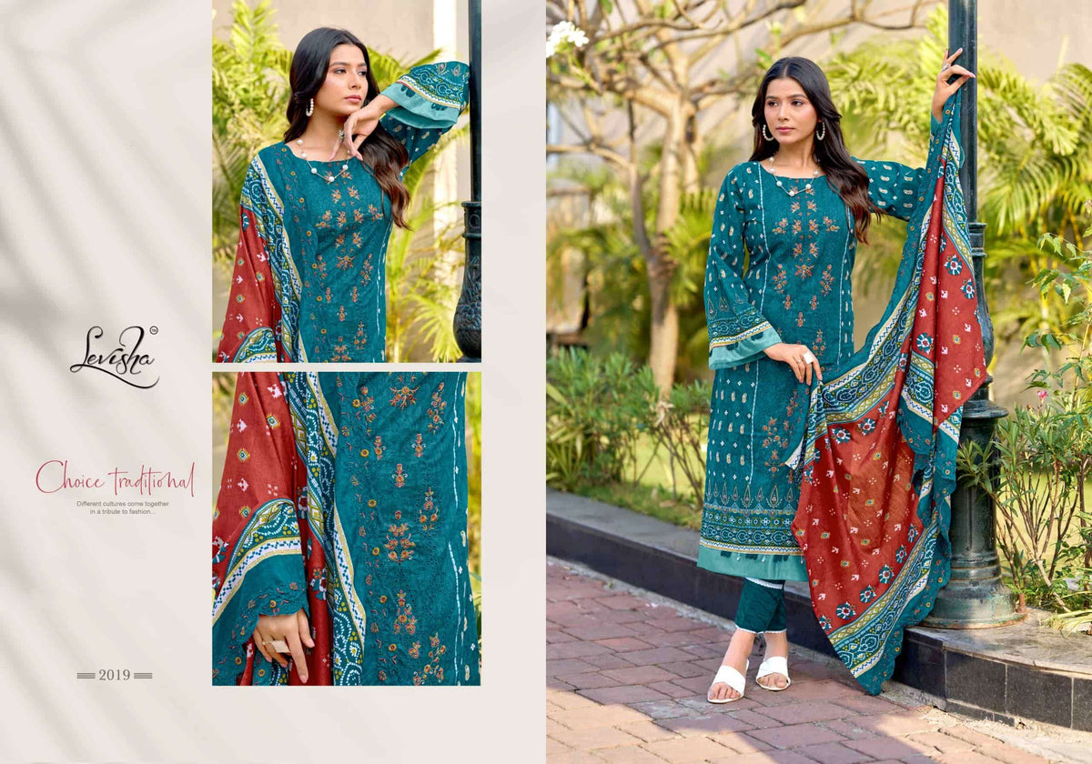 Levisha Madhubala Vol 14 Cambric Lawn Cotton Pakistani Style Dress Material Wholesale