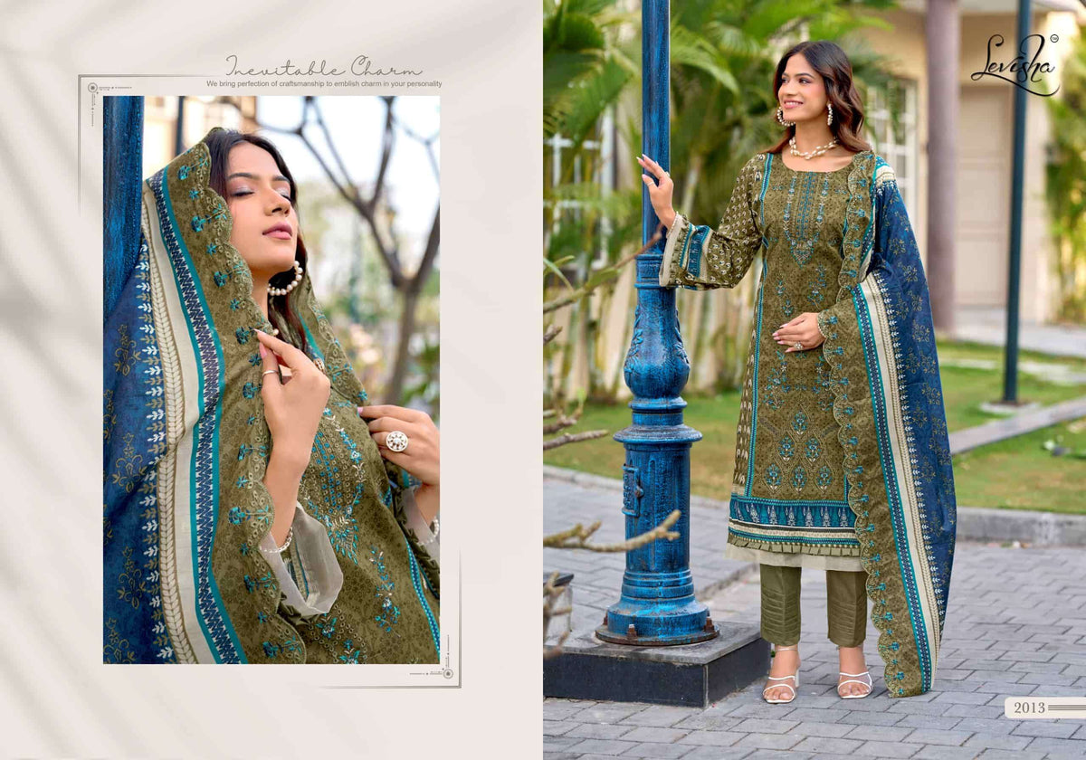 Levisha Madhubala Vol 14 Cambric Lawn Cotton Pakistani Style Dress Material Wholesale