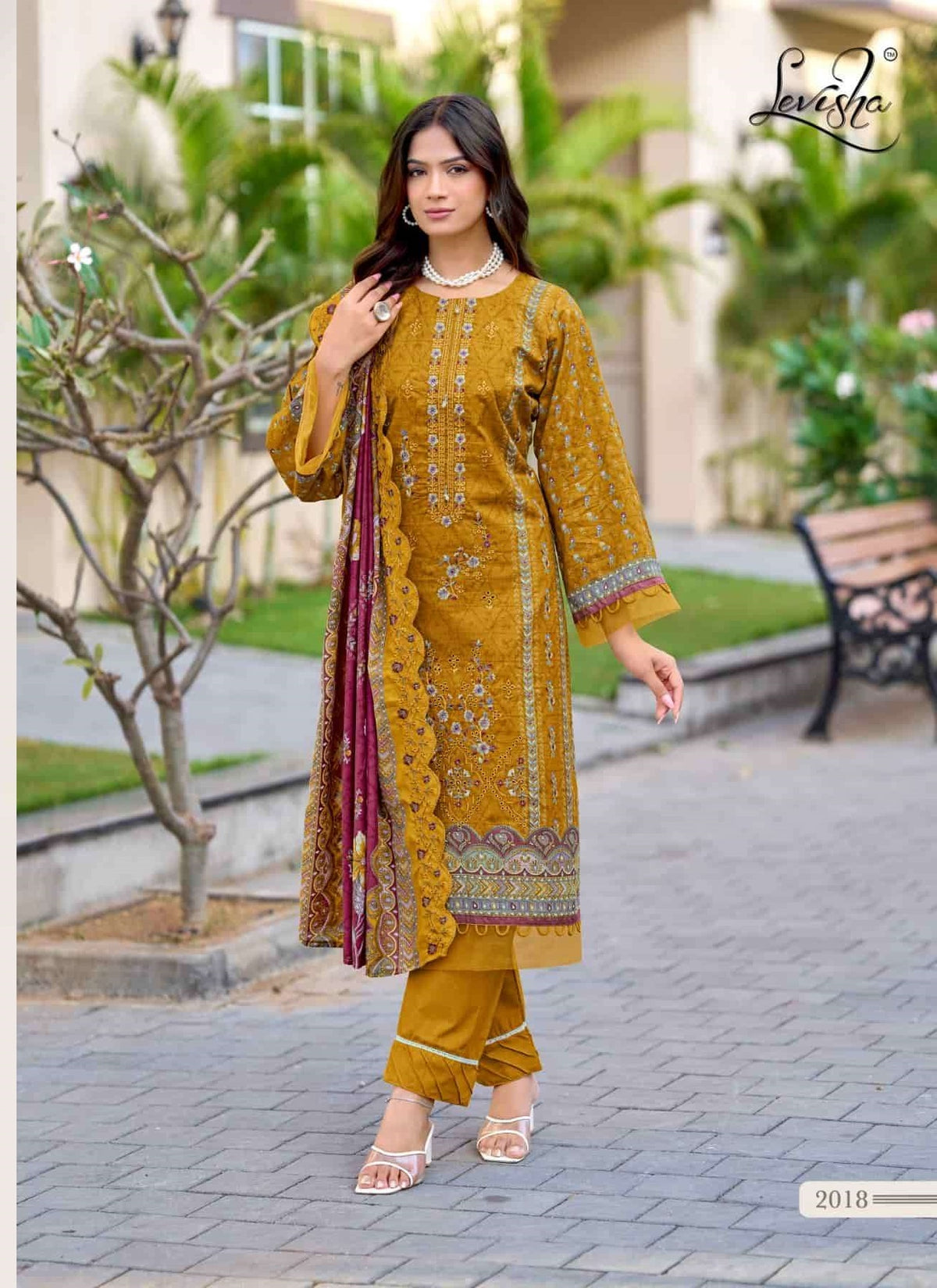 Levisha Madhubala Vol 14 Cambric Lawn Cotton Pakistani Style Dress Material Wholesale