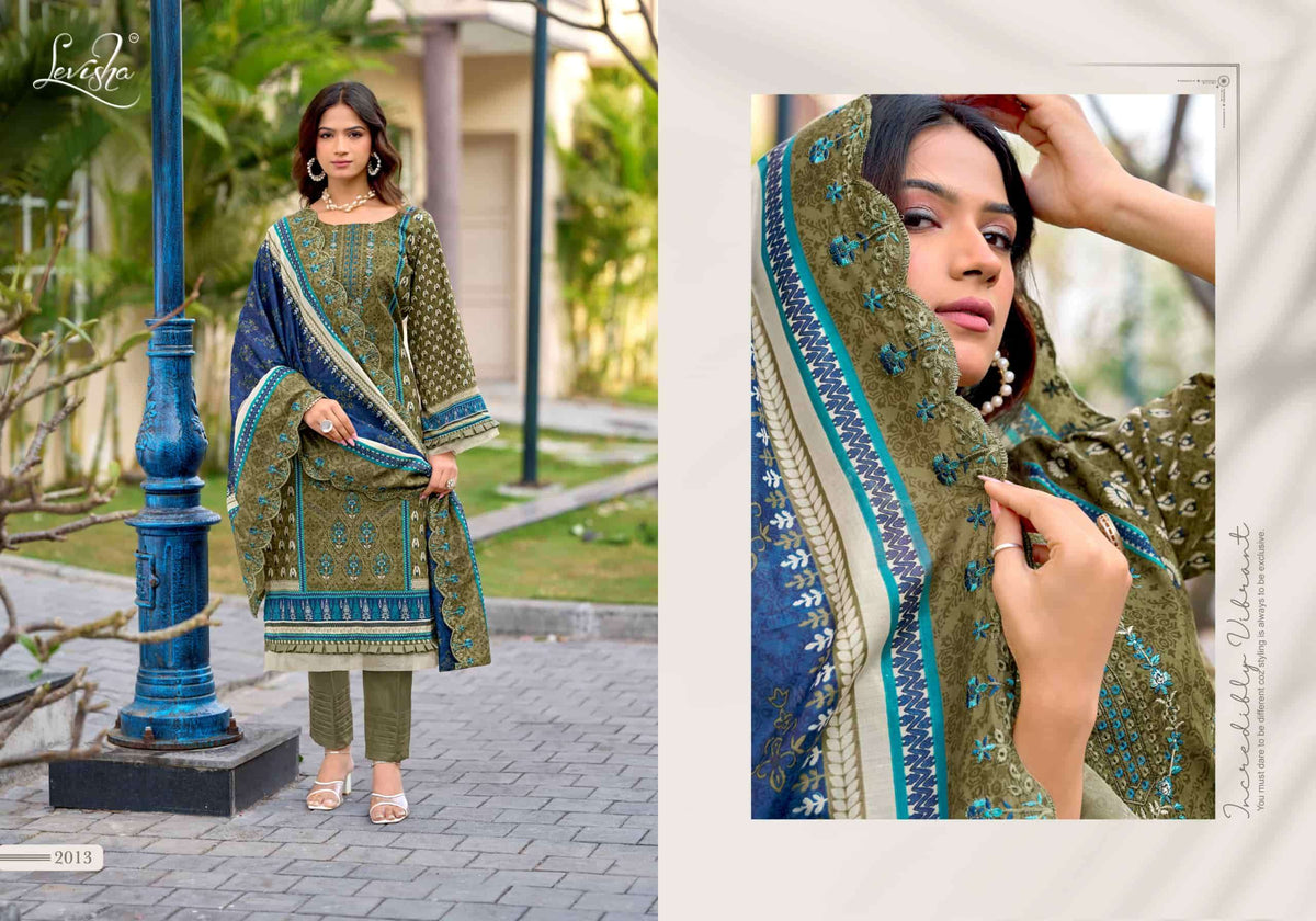 Levisha Madhubala Vol 14 Cambric Lawn Cotton Pakistani Style Dress Material Wholesale